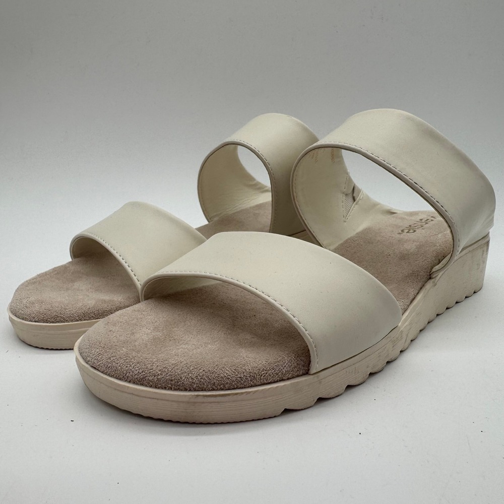 Kensie Endy Comfort Beige Double Strap Slide Sandals Women's Size 8